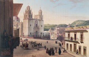 Plaza Mayor de Guanajuato (gravura colorida)