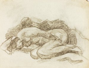 Mulher nua deitada de Carl Newman
