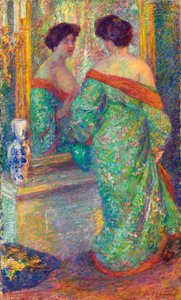 Senhora refletida no espelho, antes de 1910.