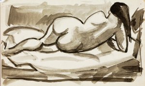 Nu feminino reclinado de Carl Newman