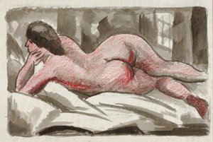 Nu feminino reclinado de Carl Newman
