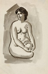 Nu feminino sentado de Carl Newman