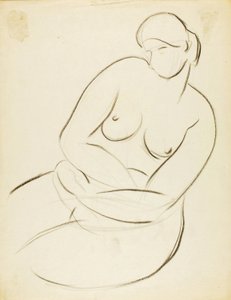 Nu feminino sentado de Carl Newman