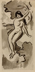 Nu feminino sentado de Carl Newman
