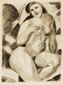 Nu feminino sentado de Carl Newman
