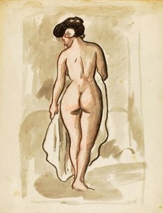 Nu feminino em pé de Carl Newman