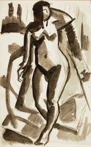 Nu feminino em pé de Carl Newman