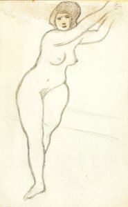 Nu feminino em pé de Carl Newman