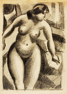 Nu feminino em pé de Carl Newman