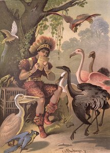 Papageno, o Apanhador de Pássaros, de &39;A Flauta Mágica&39; de Wolfgang Amadeus Mozart (1756-91)