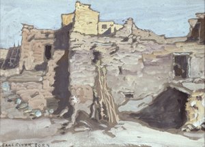 Walpi (tempera sobre papel) de Carl Oscar Borg