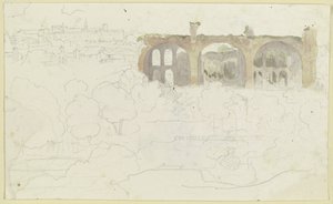 Vista sobre o Fórum Romano com a Basílica de Maxêncio de Carl Philipp Fohr