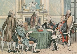 Frederico Guilherme II, rei da Prússia (1744-1797) em uma consulta sobre o Código Civil Geral Prussiano (por volta de 1790)