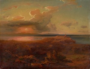 Carl Rottmann - "Aegina com o Templo de Apolo". Cerca de 1835 de Carl Rottmann