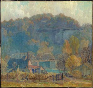 O Penhasco da Manhã, Ozarks (óleo sobre tela) de Carl Rudolph Krafft