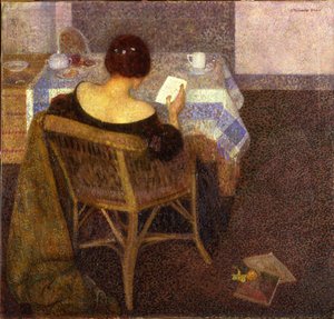 Na mesa de centro (óleo sobre tela) de Carl Schmitz Pleis