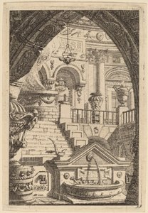 Fantasia de um templo antigo de Carl Schütz