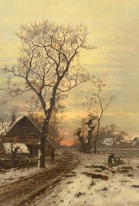 Voltando para casa em uma noite de inverno de Carl Schultze