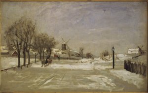 Inverno. Vista de Eriksberg, Estocolmo, c.1880 de Carl Skånberg