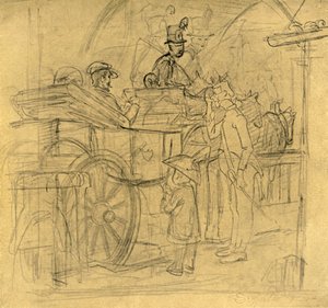 Viagem, meados do século XIX, c1924. de Carl Spitzweg