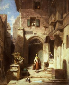 Na farmácia das cegonhas de Carl Spitzweg