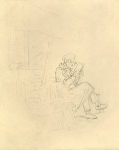 Der Antiquar, meados do século XIX, c1924. de Carl Spitzweg