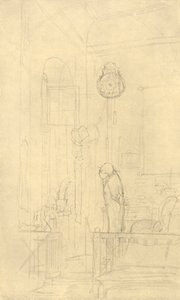 O amigo do cacto, meados do século XIX, c1924. de Carl Spitzweg