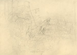 Der Zechpreller, meados do século XIX, c1924. de Carl Spitzweg