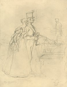 O encontro, meados do final do século XIX, c1924. de Carl Spitzweg