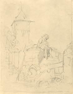 Die Schildwache, meados do século XIX, c1924. de Carl Spitzweg