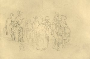 Ciganos engajados, meados do século XIX, c1924. de Carl Spitzweg