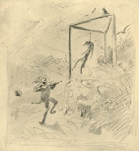 Galgenmusik, meados do final do século XIX, c1924. de Carl Spitzweg