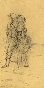 Pergunta perigosa, meados do século XIX, c1924. de Carl Spitzweg