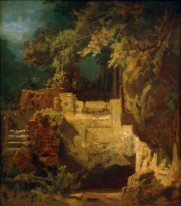 Eremita para violino em Felsenklause de Carl Spitzweg