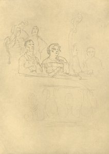 In der Loge, meados do século XIX, c1924. de Carl Spitzweg