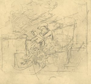 Lektüre, meados do século XIX, c1924. de Carl Spitzweg