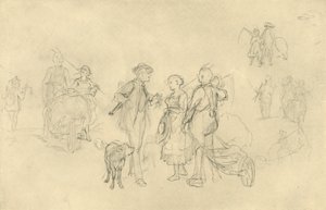 Encontro de Verabredetes, meados do século XIX, c1924. de Carl Spitzweg