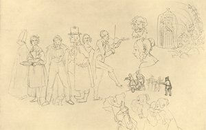 Tipos diferentes, meados do século XIX, c1924. de Carl Spitzweg
