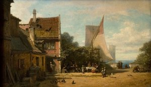 Estalagem junto ao lago de Carl Spitzweg