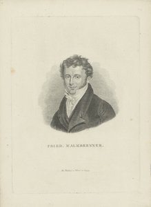 Retrato do compositor Friedrich Kalkbrenner 1785-1849, ca 1821. de Carl Traugott Riedel