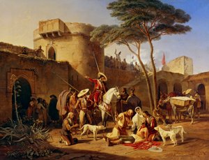 Guerrilheiros espanhóis em um forte de Carl Wilhelm Freiherr von Heideck