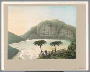 Lago da cratera do vulcão Patocha em Java de Carl Wilhelm Mieling (possibly)