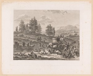 Vintage em uma paisagem la pleine vendange de Carl Wilhelm Weisbrod