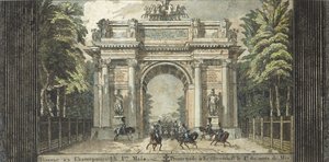 Festival em Catherinehof, 1824-1825. de Carl von Hampeln