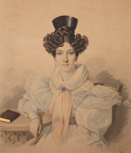 Retrato de Anna Platonovna Plautina 1808-1886, década de 1830.