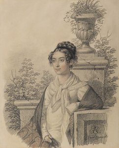 Retrato de Olga Nikolaevna Kokoshkina, née Rezanova 1802-1828, entre 1824 e 1828.