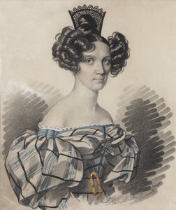 Retrato de Olga Nikolaevna Talyzina, née Zubova 1803-1882, início da década de 1830.