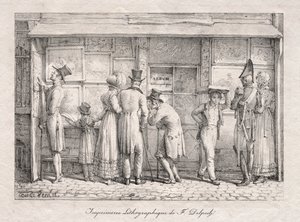Loja de impressão litográfica Delpech de Carle Vernet