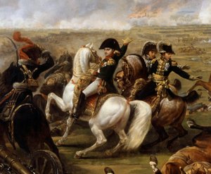Imperador Napoleão I (1769-1821) na Batalha de Wagram em 5/07/1809 detalhe da Pintura de Antoine Carle Vernet (1758-1836) Século XIX Boissy Saint Leger, Chateau de Grosbois