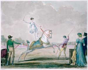 Exercícios do cavalo de circo, c1818-1836 de Carle Vernet